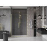 Mexen Velar Duo posuvné sprchové dvere 140 cm, transparentné, zlaté kartáčované - 871-140-000-02-55