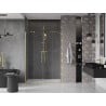 Mexen Velar Duo sprchové dvere posuvné 140 cm, transparentné, zlaté kartáčované - 871-140-000-02-55