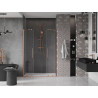 Mexen Velar Duo posuvné sprchové dvere 140 cm, transparentné, brúsená meď - 871-140-000-02-65