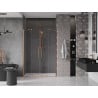 Mexen Velar Duo posuvné sprchové dvere 150 cm, transparentné, brúsená meď - 871-150-000-02-65