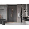 Mexen Velar Duo posuvné sprchové dvere 160 cm, transparentné, brúsená meď - 871-160-000-02-65