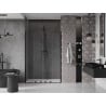 Mexen Velar Duo sprchové dvere posuvné 150 cm, priehľadné, čierne - 871-150-000-02-70