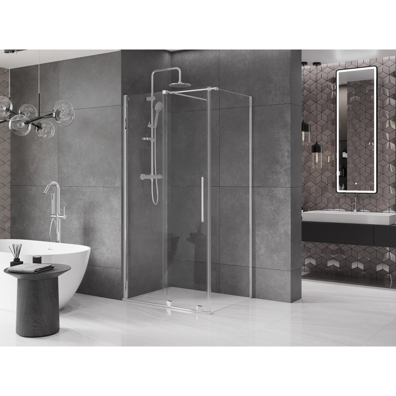 Mexen Velar posuvná sprchová kabína 90 x 120 cm, priehľadná, chrómová - 871-090-120-01-01