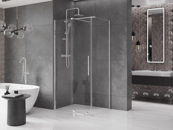 Mexen Velar sprchová kabína, posuvné dvere 120 x 80 cm, Priehľadné, Chrómová - 871-120-080-01-01