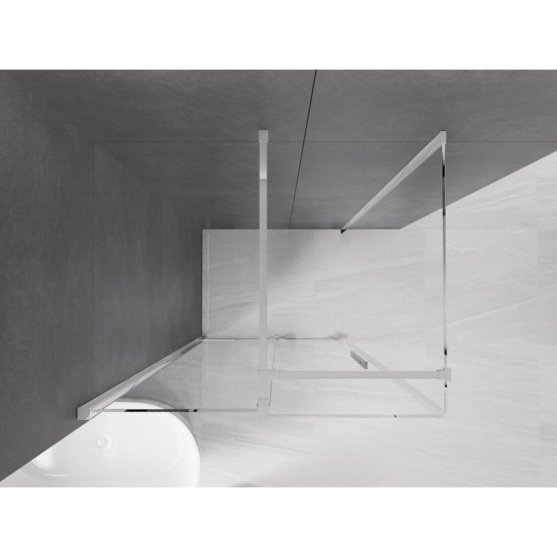 Mexen Velar sprchovací kút posuvný 120 x 90 cm, transparentný, chróm - 871-120-090-01-01