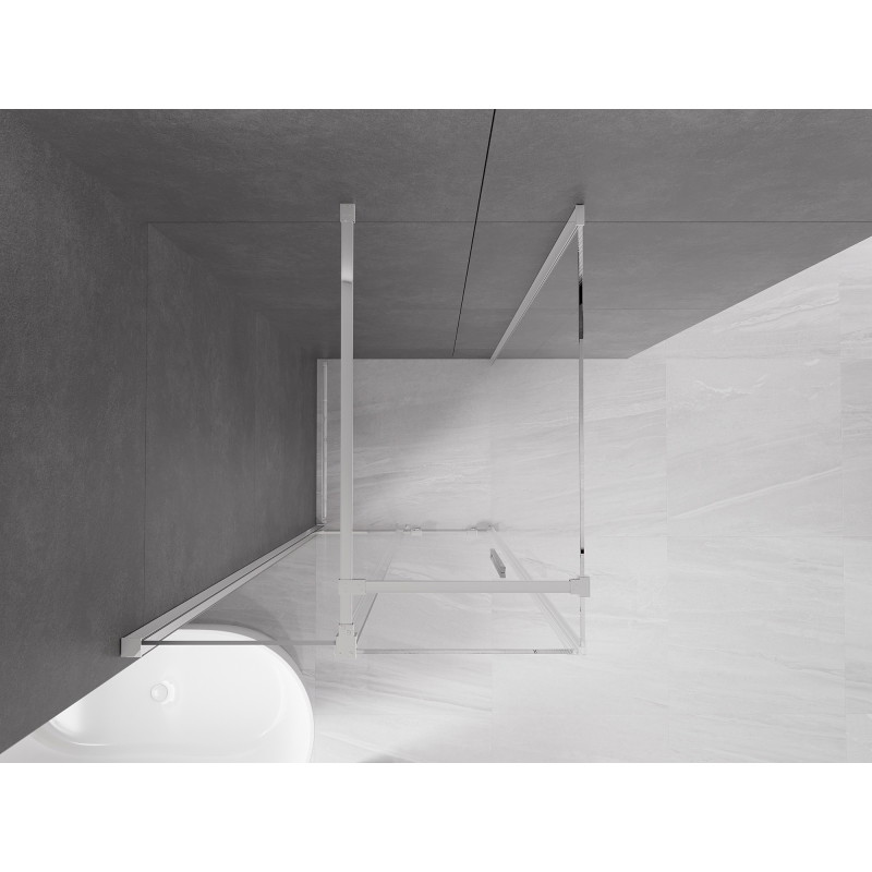 Mexen Velar posuvná sprchová kabína 90 x 90 cm, transparentná, chróm - 871-090-090-01-01