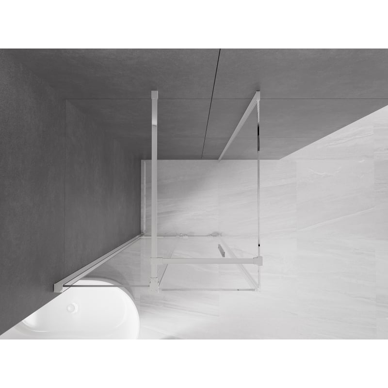 Mexen Velar posuvná sprchová kabína 110 x 110 cm, priehľadná, chróm - 871-110-110-01-01