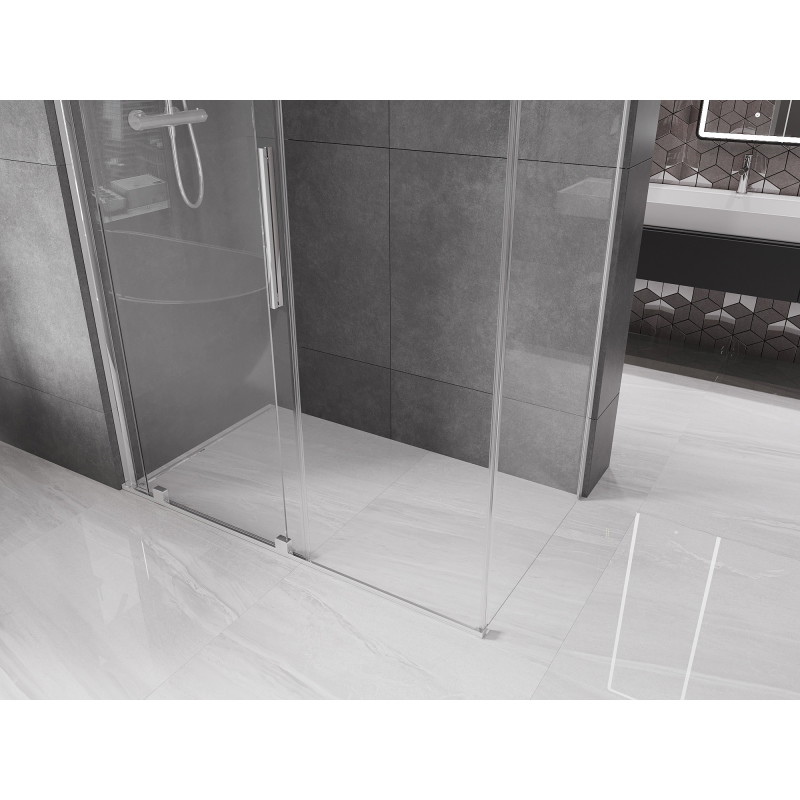 Mexen Velar zasúvacia sprchová kabína 160 x 85 cm, priehľadná, chróm - 871-160-085-01-01