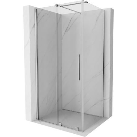 Mexen Velar sprchová kabína, posuvné dvere 90 x 100 cm, Priehľadné, Chrómová - 871-090-100-01-01