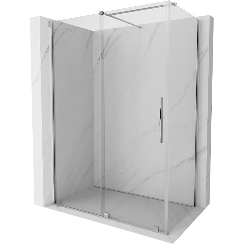 Mexen Velar posuvná sprchová kabína 140 x 75 cm, transparentná, chróm - 871-140-075-01-01