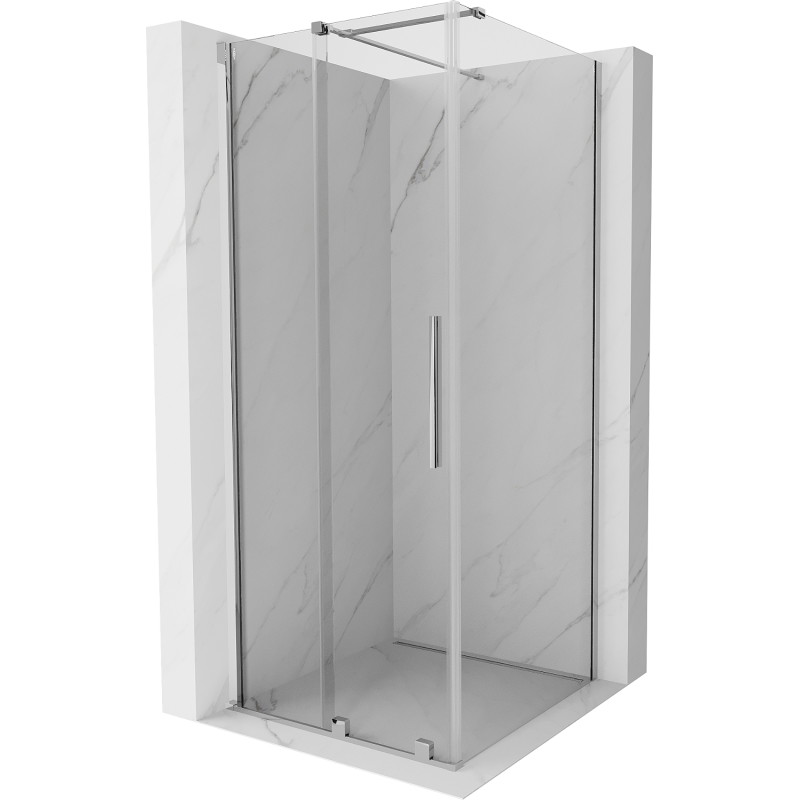 Mexen Velar posuvná sprchová kabína 90 x 90 cm, transparentná, chrómová - 871-090-090-01-01