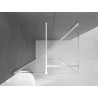 Mexen Velar posuvný sprchovací kút 100 x 80 cm, transparentný, biely - 871-100-080-01-20