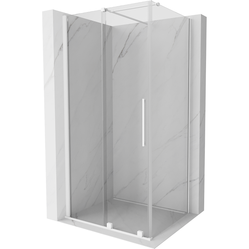 Mexen Velar sprchová kabína, posuvné dvere 100 x 120 cm, Priehľadné, biela - 871-100-120-01-20