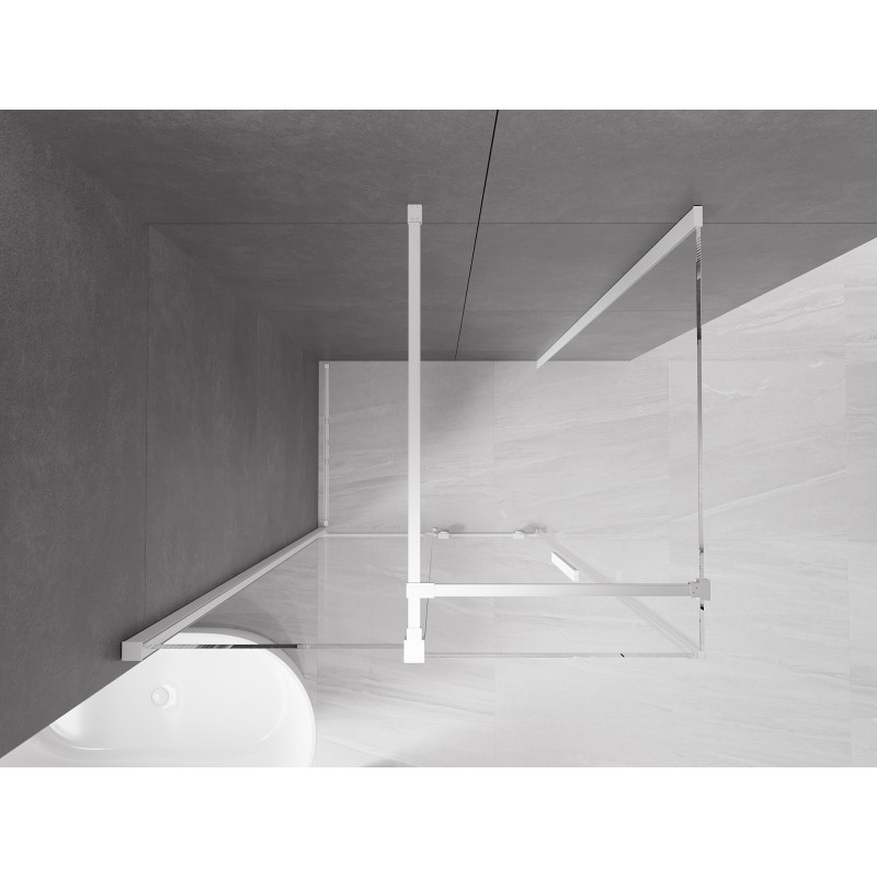 Mexen Velar posuvná sprchová kabína 100 x 120 cm, transparentná, biela - 871-100-120-01-20