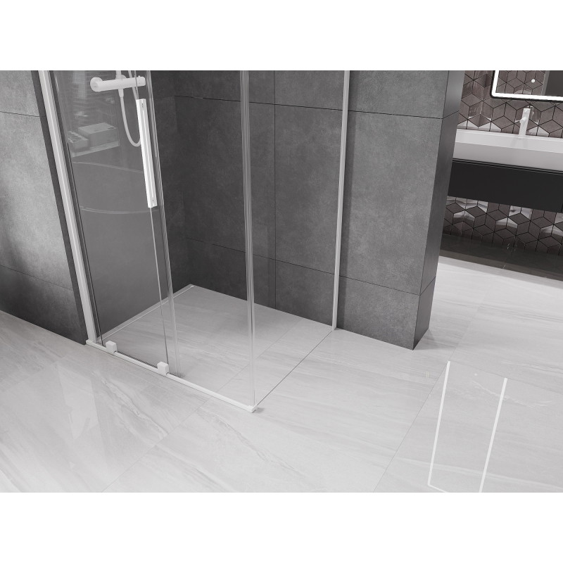 Mexen Velar posuvná sprchová kabína 110 x 70 cm, priehľadná, biela - 871-110-070-01-20