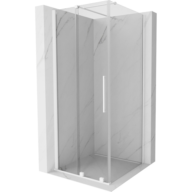 Mexen Velar posuvná sprchová kabína 90 x 90 cm, priehľadná, biela - 871-090-090-01-20