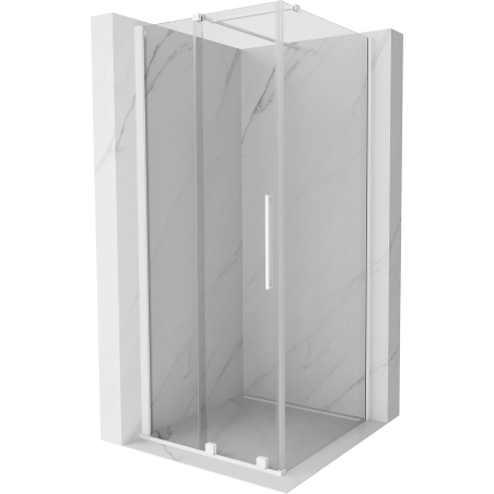 Mexen Velar posuvná sprchová kabína 90 x 90 cm, priehľadná, biela - 871-090-090-01-20