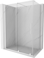 Mexen Velar sprchová kabína, posuvné dvere 150 x 70 cm, Priehľadné, biela - 871-150-070-01-20