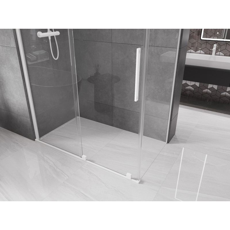 Mexen Velar posuvná sprchová kabína 150 x 85 cm, transparentná, biela - 871-150-085-01-20