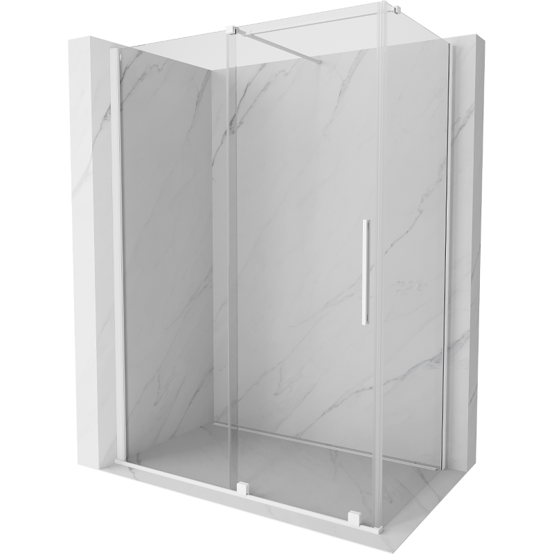 Mexen Velar posuvná sprchová kabína 160 x 90 cm, transparentná, biela - 871-160-090-01-20