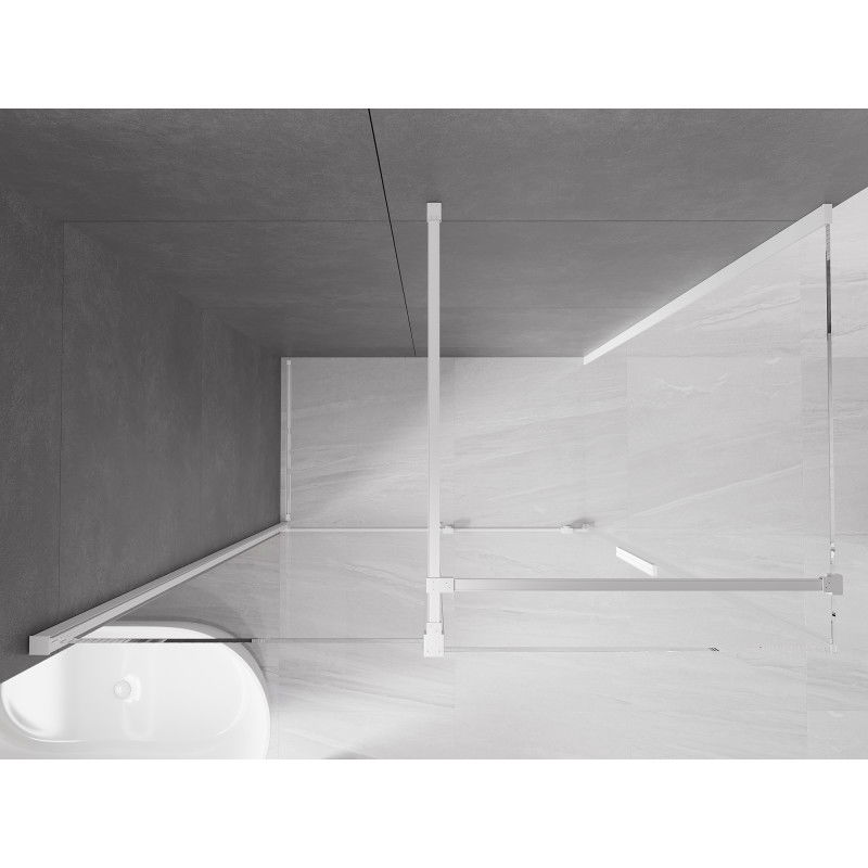 Mexen Velar posuvná sprchová kabína 160 x 90 cm, transparentná, biela - 871-160-090-01-20