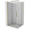 Mexen Velar sprchový kút posuvný 90 x 75 cm, transparentný, zlatý - 871-090-075-01-50
