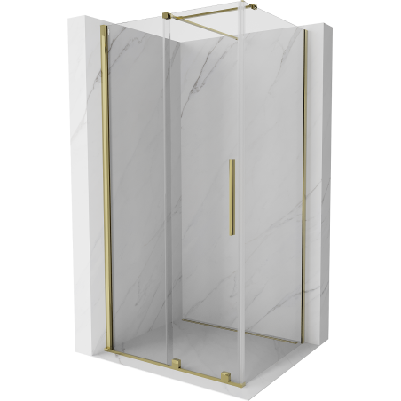 Mexen Velar posuvná sprchová kabína 100 x 70 cm, transparentná, zlatá - 871-100-070-01-50