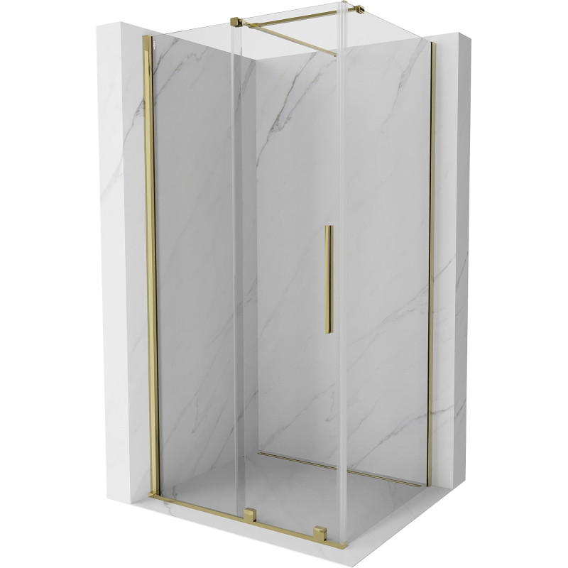 Mexen Velar posuvná sprchová kabína 120 x 85 cm, priehľadná, zlatá - 871-120-085-01-50