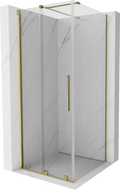 Mexen Velar posuvná sprchová kabína 100 x 100 cm, transparentná, zlatá - 871-100-100-01-50