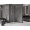 Mexen Velar posuvná sprchová kabína 140 x 70 cm, priehľadná, zlatá - 871-140-070-01-50