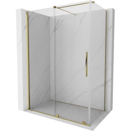 Mexen Velar posuvná sprchová kabína 150 x 75 cm, transparentná, zlatá - 871-150-075-01-50