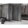 Mexen Velar rozsúvacia sprchová kabína 90 x 85 cm, priehľadná, čierna - 871-090-085-01-70