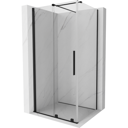 Mexen Velar posuvná sprchová kabína 130 x 90 cm, transparentná, čierna - 871-130-090-01-70