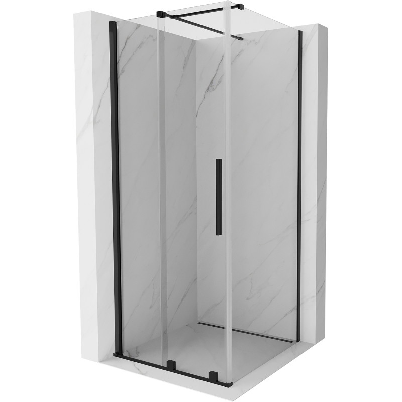 Mexen Velar sprchovací kút posuvný 110 x 110 cm, transparentný, čierny - 871-110-110-01-70