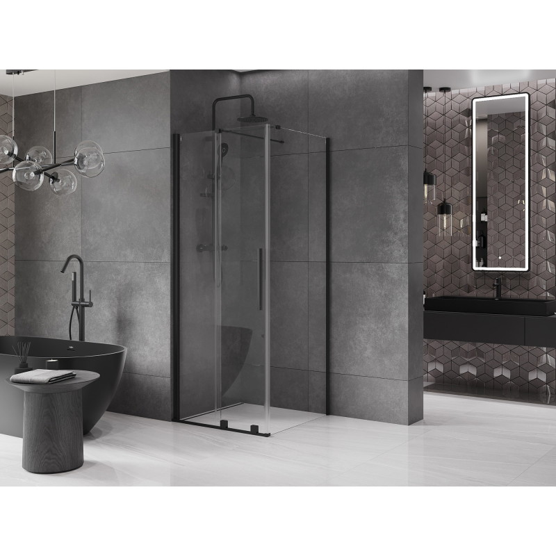 Mexen Velar posuvná sprchová kabína 120 x 120 cm, transparentná, čierna - 871-120-120-01-70