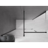 Mexen Velar posuvný sprchovací kút 140 x 70 cm, priehľadný, čierny - 871-140-070-01-70