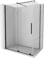 Mexen Velar sprchová kabína, posuvné dvere 140 x 80 cm, Priehľadné, Čierna - 871-140-080-01-70