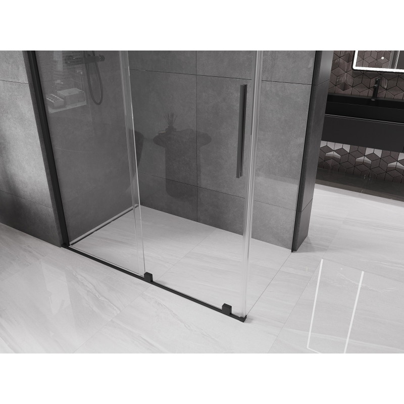 Mexen Velar posuvná sprchovacia kabína 160 x 70 cm, transparentná, čierna - 871-160-070-01-70