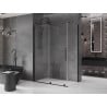 Mexen Velar sprchovací kút posuvný 160 x 80 cm, transparentný, čierny - 871-160-080-01-70