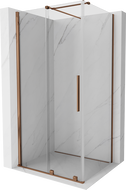 Mexen Velar sprchová kabína, posuvné dvere 110 x 70 cm, Priehľadné, Zlatoružová - 871-110-070-01-60