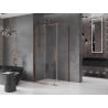 Mexen Velar posuvná sprchová kabína 130 x 90 cm, transparentná, ružové zlato - 871-130-090-01-60