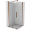 Mexen Velar sprchová kabína, posuvné dvere 90 x 90 cm, Priehľadné, Zlatoružová - 871-090-090-01-60