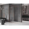 Mexen Velar posuvná sprchová kabína 130 x 75 cm, transparentná, ružové zlato - 871-130-075-01-60