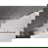 Mexen Velar sprchová kabína, posuvné dvere 140 x 80 cm, Priehľadné, Zlatoružová - 871-140-080-01-60