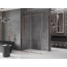 Mexen Velar posuvná sprchová kabína 150 x 75 cm, transparentná, ružové zlato - 871-150-075-01-60