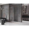 Mexen Velar posuvná sprchová kabína 160 x 80 cm, priehľadná, ružové zlato - 871-160-080-01-60