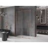 Mexen Velar posuvná sprchová kabína 160 x 90 cm, transparentná, ružové zlato - 871-160-090-01-60