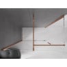 Mexen Velar posuvná sprchová kabína 160 x 90 cm, transparentná, ružové zlato - 871-160-090-01-60