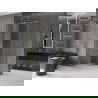 Mexen Velar sprchová kabína, posuvné dvere 130 x 85 cm, Priehľadné, Zlatá kefovaná- 871-130-085-01-55