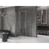 Mexen Velar posuvná sprchová kabína 130 x 90 cm, transparentná, zlatá kartáčovaná - 871-130-090-01-55